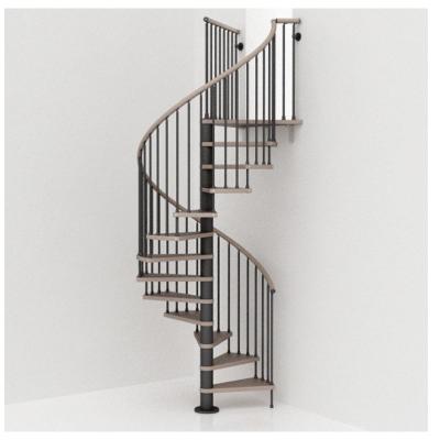 China Modern Railings Cantilever Interior Staircase Curved Circular Stair Case Glass Enclosure Spiral Staircase for sale