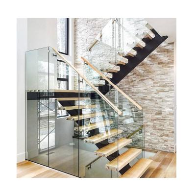 China Modern LED Modern Light Indoor Staircase Curved Glass Balustrade Circular Floating Staircase for sale