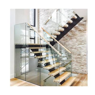 China Modern Commercial Cantilever Steel Glass Round Double Staircase Stair Case Glass Stairs for sale