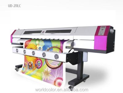 China Fabric Printer Galaxy 2.1m Solvent Digital Head DX5 1440dpi Eco Printing Machine for sale