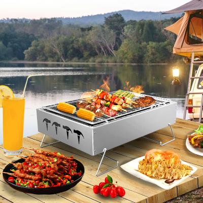 China Easily Assembled Compact Portable Folding Charcoal Folding Barbecue Grill Outdoor Mini BBQ Stove BBQ Grill for sale