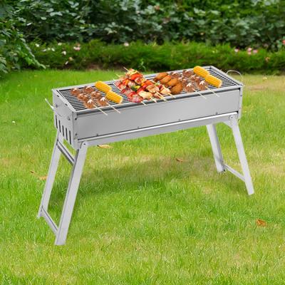 China Portable Hot Selling Folding Grill Stainless Steel BBQ Grill Adjustable Height Charcoal Grill Grill for sale