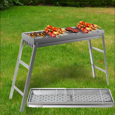 China Outdoor Picnic Shape Folding Charcoal Folding Barbecue Portable Camping Grill for sale