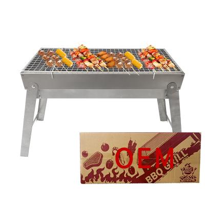 China Mini BBQ Compact Smokeless Charcoal Table Folding Portable Folding Barbecue Grills for sale