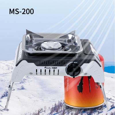 China Easily Cleaned Portable Gas Stove With Plastic Box Small Outdoor Road Trip Home And Barbecue Outdoor Grill Camping Burner Portable Gas Butane Stove for sale