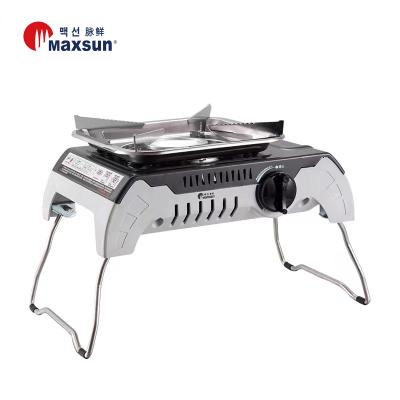 China High Quality Easily Cleaned Gas Stove Kit With Plastic Box Butane Propane Gas Stove Burner Safety Portable Outdoor Simple Camping Light Weight for sale