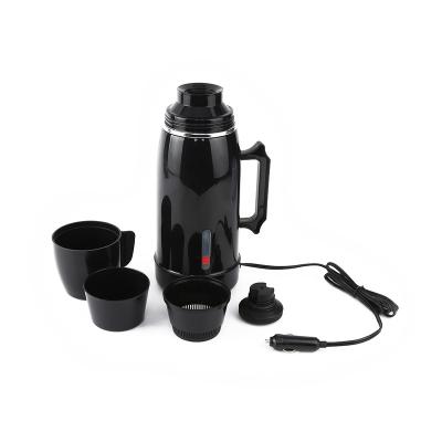 China Newest Famous Black Plastic Car 12v/24v Boiling Water Kettle 1000ML Vehicle Electric Kettle for sale