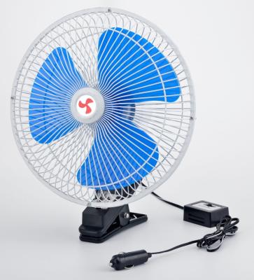 China All DC 12V/24V Powered Vehicles 12V/24V DC Car Clip Oscillating Fan 10 Inch Fan for sale