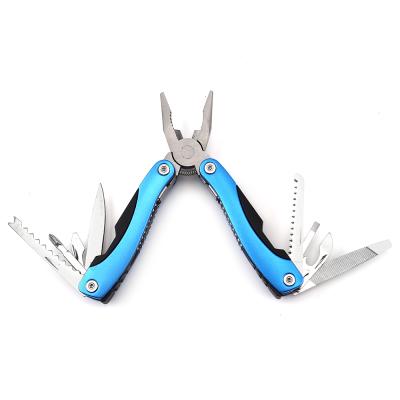 China Unrated 12 In 1 Pocket Tool Pocket Spring Action Multi Tool Pliers Aluminum Steel Survival Pliers EDC Pliers Key Chain for sale