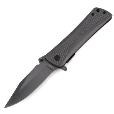 China Slide Yangjiang Knife Open Spring Assisted Titanium Stainless Steel Blade Coating Pocket Knife Camping Hunting BBQ Wholesale Meat Cutting for sale