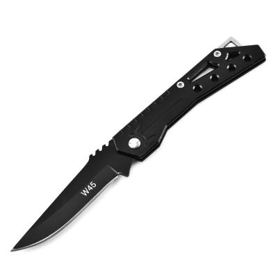 China OEM Mini Pocket Black Survival Key Slide Knife Folding Open Key Shaped Knife Self Defense Knives for sale