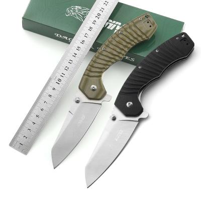 China Zipper open nylon bag and color box knife 3CR13 stainless steel blade Group of Ten handle outdoor self-defense pocket knife for sale