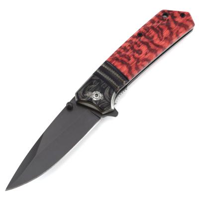 China Handle The Group of Ten Non-variable red with 3D printing folding blade knife camping hunting barbecue cutting meat knives army tactical military rescue for sale