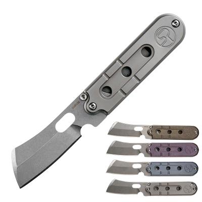 China Open Slide Stone Wash Small S35VN Blade High Quality Custom Duty Self Defense Fold Outdoor Pocket Knife for sale