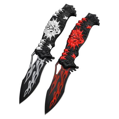 China New Style Folding Blade Aluminum Handle EDC Tool Stocked Outdoor Camping Survival Knife for sale