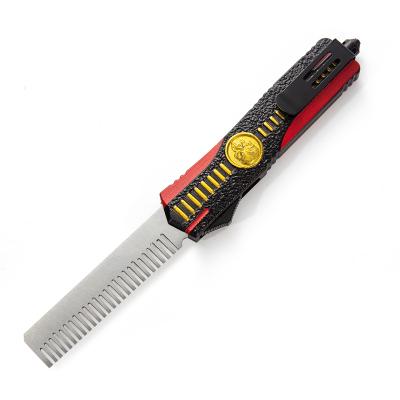 China Non-variable Gold Self-defense Comb Folding Blade OTF Skull 3D Skull Tactical EDC Pocket Military Knife Others Camping and Hiking Product for sale