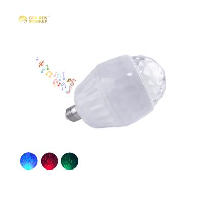 China Hotel Tooth Music Blue Waterwave Bulb Indoor RGB Music Light Led Disco DJ Party KTV Magic Ball Light E27 Speaker Led Light bulb stage for sale