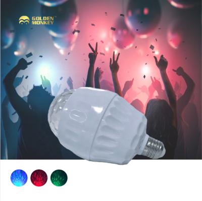 China Blue Hotel Tooth Music Speaker Bulb Led Party DJ Lights Colorful E27 Ocean Water Wave LED Bulb Disco Light Projector Stage Light for sale