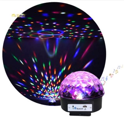 China Blue Hotel Tooth Speaker Music Bulb Wireless Party Lights 6 Colors Moving Disco DJ Lights Crystal Magic Ball Led Stage Lights for sale