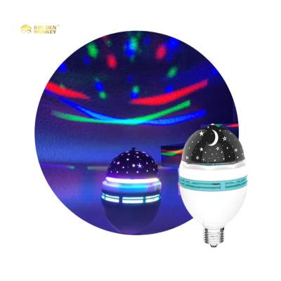 China Starry Projector E27 Moon Star Light Sky Light 360 Degree Rotating Color Changing Romantic Moving Laxy Projector Night Lights GA 11.2X11.1X12.7cm for sale