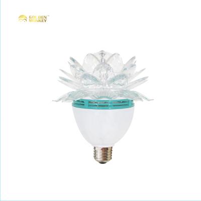 China Colorful E27/B22 Ramadan Muslim Crystal Magic Ball Lamp Auto Led Rotating Lotus Disco Stage DJ Bulb RGB LED Bulb Party Light 127X150mm for sale