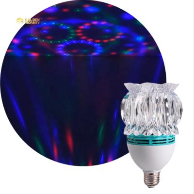 China Christmas wedding crown crytal magic ball rotating stage lamp dj club rgb led disco party bulb for sale