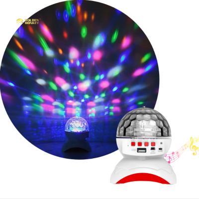 China Morden Disco Rotating Bulb Light With Blue Tooth Speaker USB Rechargeable Party Ktv DJ Lights Decoration Led RGB Music Light for sale