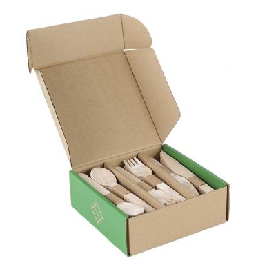 China Eco-friendly new design disposable wooden cutlery customized set like knife fork and spoon for sale