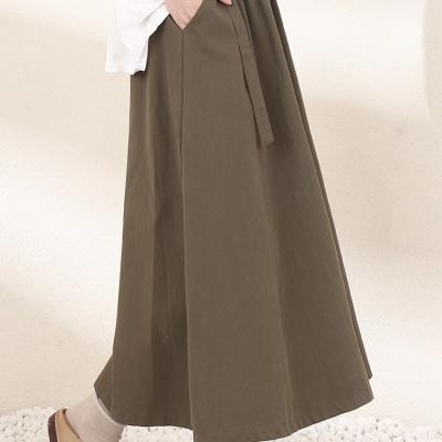 China New Breathable Design Plain Ladies Plus Casual 100% Cotton Midi Skirts Long Size Women Dresses Maxis for sale