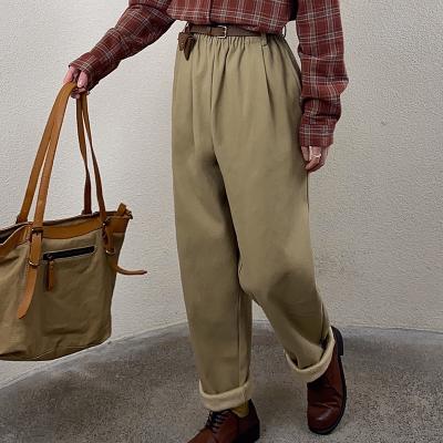 China 100% Breathable COTTON Summer Cargo Pants Women Casual Long Pants for sale