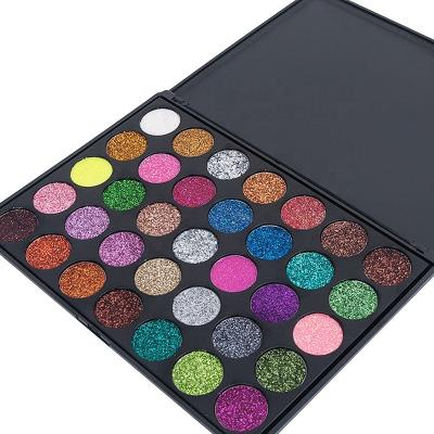 China 35 Step Gold Color Powder Eye Shadow Makeup Eyeshadow Makeup Waterproof Shimmer Flat Children Without Makeup for sale