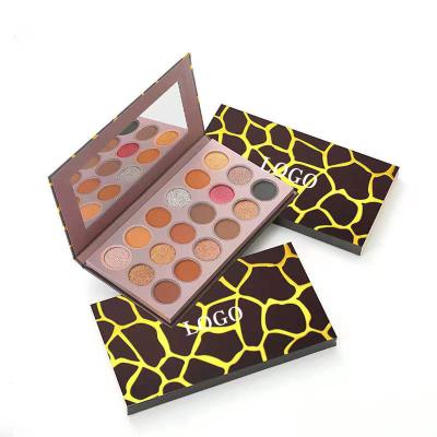 China Gold Leopard Earth Tone Pearlescent Eyeshadow Palette Multicolor Eyeshadow Waterproof Makeup for sale