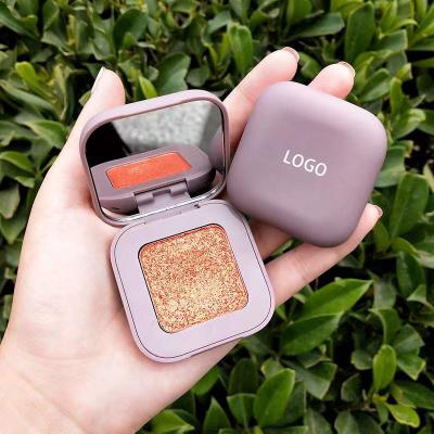 China Factory outlet waterproof monochrome eyeshadow palette with portable mirror color can choose cosmetic makeup palette for sale