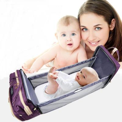 China Waterproof Multifunctional Colorful Compartment Baby Diaper Diaper Bag Fashion Cooler Design Increase Mom Backpack for sale