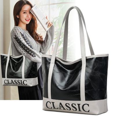 China Wholesale Hot Selling Classic Leather Shoulder Bags Women's Custom Women's Handbags Large Capacity Fashion Lightweight Square PU Tote Bag for sale