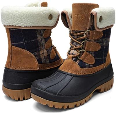 China STQ Round Wholesale Price Fashion Women's Winter Woolen Fur Boots Snow Boots Shoes For Ladies for sale