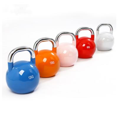 China Universal Cast Iron Yellow Orange Red Blue Purple High Quality Custom Fitness Kettle Bell for sale