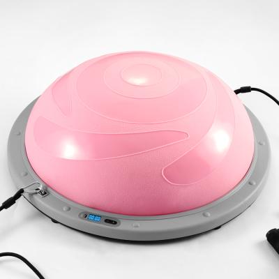 China Buliding Yoga Fitness Exercise 58cm Body Self-charging Smart Balance Liquid Crystal Half Balls Half Ball Trainer for sale