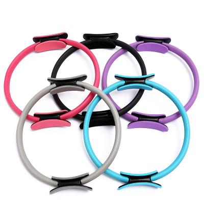 China Yoga Pilates Exercises 38cm Sports Women Exercise Circle Yoga Rings Heavy Duty Fitness Pilates Ring for sale