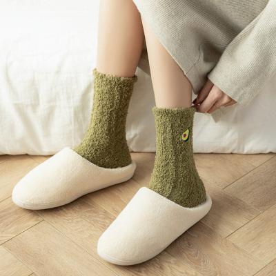 China Festival Cartoon QUICK DRY Women Socks Cute Fuzzy Socks Comfortable Winter Christmas for sale