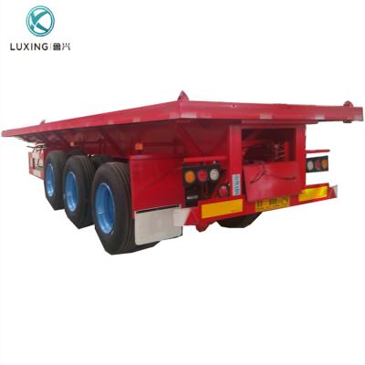 China Customized truck trailer use 50ft trailer or 40ft container semi flatbed skeleton skeletal trailer with twist locks for sale for sale