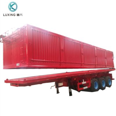 China Truck Trailer 40ft Container Transport Flat Bed Trailer For Sale for sale