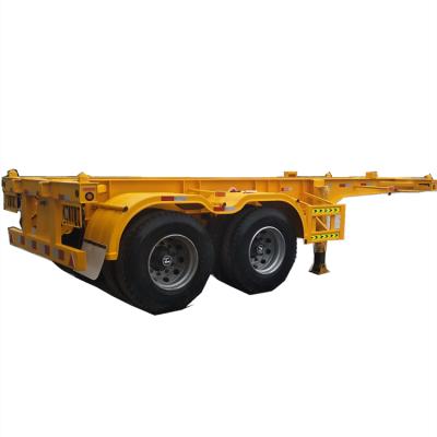 China Truck Trailer Container Chassis Truck Shipping Container Transport Skeleton Semi Trailer for sale