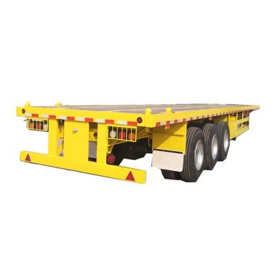 China Truck Trailer Factory Quality 3 Axle 45 Ton Flatbed Semi Trailer For Sale Best for sale