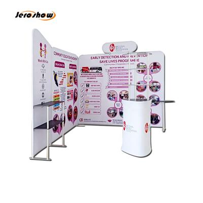 China Hot Sale 3x3m Coupled Tension Cloth Advertising Exhibition System Outdoor Standard Exhibition Booth Design for sale