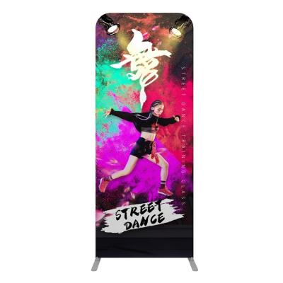 China Lightweight Advertising EZ Tube Floor Stand Tension Fabric Display Banner Stand For Trade Show Display for sale