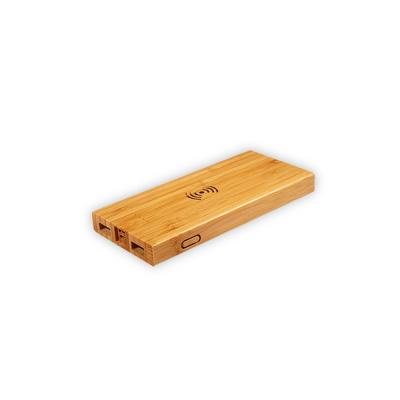 China Eco-friendly bamboo wireless power bank charging gift wireless charging power bank for 10000mah for sale