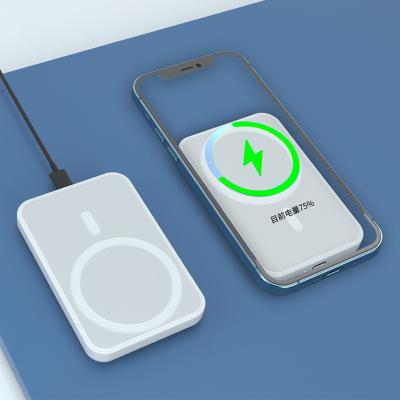 China Original Wireless Charging Same Style 1 Supre Wireless Bank 5000Mah Slim Battery v1 Magnet Power Magic Power Bank For Iphone for sale