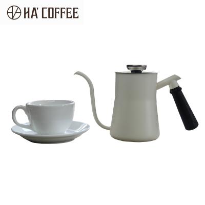 China Factory Direct Wholesale Turkish Coffee Maker Pot Viable White Coffee Pot for sale