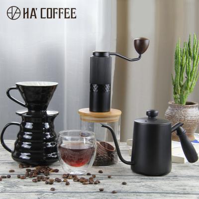 China Viable Gift Kit Barista Tools Espresso Coffee Dripper Kettle Travel Bag TH1014 Coffee Grinder and Tea Sets for sale